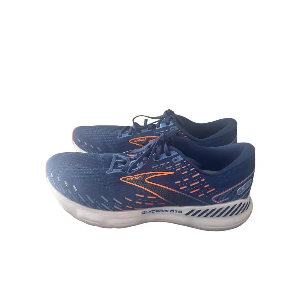 Brooks Men's Glycerin GTS 20 Running Shoes Blue Orange Size 14 D p